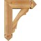Ekena Millwork Olympic Arts and Crafts Rough Sawn Bracket w/ Offset Brace, Western Red Cedar, 6"W x 16"D x 20"H BKT0604X16X20OLY03RWR - alternate 4